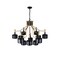 Cwi Lighting Corna 12 Light Down Chandelier With Matte Black & Satin Gold Finish 1017P32-12-129-A - alternate 6